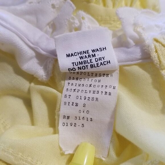 Vintage Sears Baby Dress yellow 2t - Picture 10 of 13